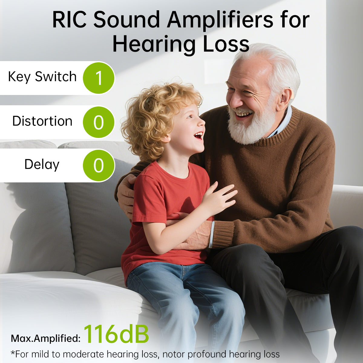 Bigprot M802 Rechargeable Hearing Aids for Seniors – Lightweight BTE Hearing Amplifiers with Noise Cancelling, Portable Charging Case, Stepless Volume Control