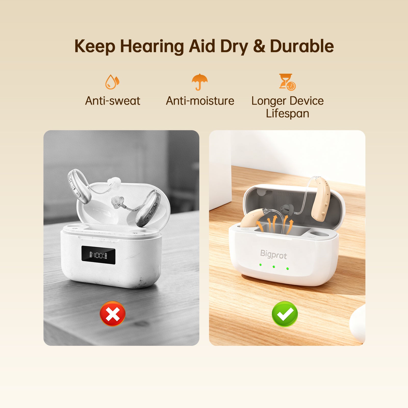 OTC Bigprot Sonix107 AI Noise-Canceling Hearing Aid